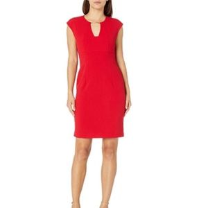 NWT Calvin Klein Women's Cap Sleeve Sheath Dress